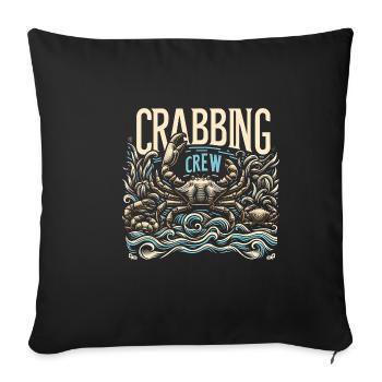 Équipage de pêche au crabe 14 - Housse de coussin décorative 45 x 45 cm - noir - Devant