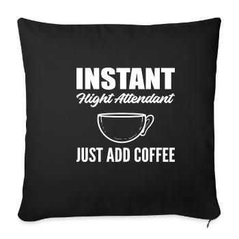Il suffit d’ajouter l’amateur de café Ges - Housse de coussin décorative 45 x 45 cm - noir - Devant