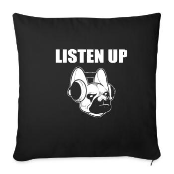 Listen to Musician Poison - Sofa pillowcase 17,3'' x 17,3'' (45 x 45 cm) - black - Front