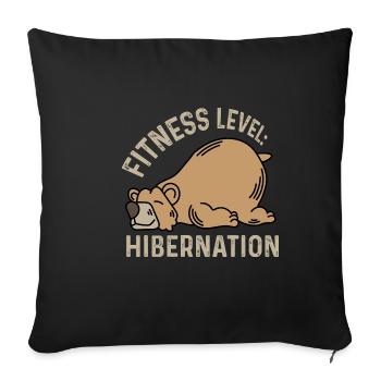 Niveau de forme physique: Hibernation Sleepy Head Gesche - Housse de coussin décorative 45 x 45 cm - noir - Devant