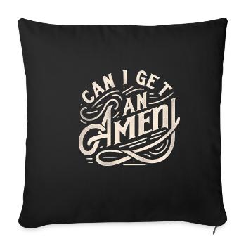 Can I Get An Amen 17 - Sofa pillowcase 17,3'' x 17,3'' (45 x 45 cm) - black - Front