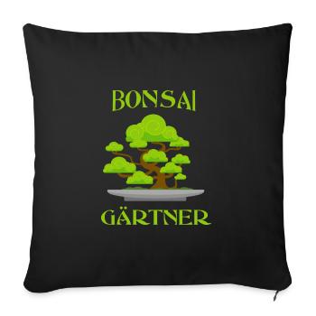 Bonsai - Sofa pillowcase 17,3'' x 17,3'' (45 x 45 cm) - black - Front