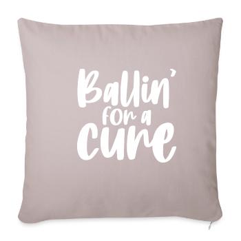 Ballin' For A Cure - Sofa pillowcase 17,3'' x 17,3'' (45 x 45 cm) - light taupe - Front