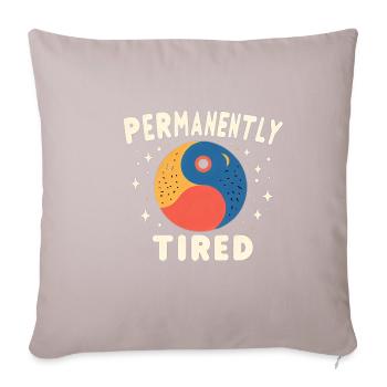 Fatigue permanente 5 - Housse de coussin décorative 45 x 45 cm - taupe clair - Devant
