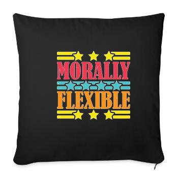 Morally Flexible 6 - Sofakissenbezug 45 x 45 cm - Schwarz - Vorne