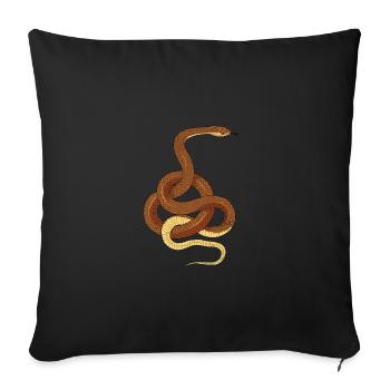Stylish snakes shirt as a gift for fans - Sofa pillowcase 17,3'' x 17,3'' (45 x 45 cm) - black - Front