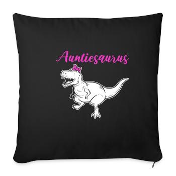 Tantenaurus Best Aunt Poison - Sofa pillowcase 17,3'' x 17,3'' (45 x 45 cm) - black - Front