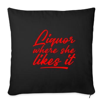 CSF où elle aime ça - Housse de coussin décorative 45 x 45 cm - noir - Devant