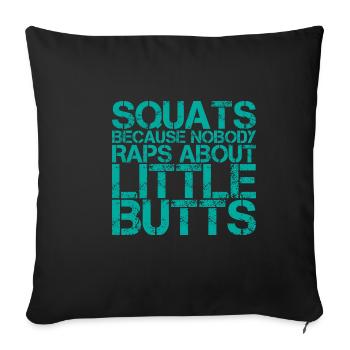 Squats parce que personne ne rappe sur Little Butts 4 - Housse de coussin décorative 45 x 45 cm - noir - Devant