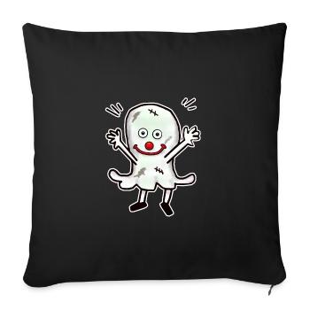 Horreur Halloween Fantôme Fantôme Minuit Enfant - Housse de coussin décorative 45 x 45 cm - noir - Devant