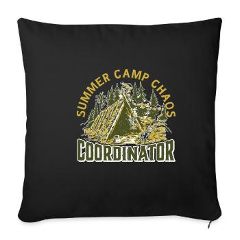 Coordinatrice du chaos du camp d’été 9 - Housse de coussin décorative 45 x 45 cm - noir - Devant