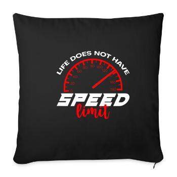 La vie n’a pas de limite de vitesse 4 - Housse de coussin décorative 45 x 45 cm - noir - Devant
