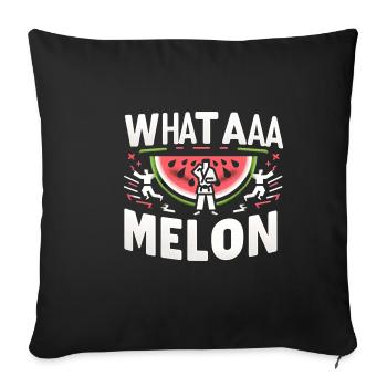 Whataaa Melon 6 - Housse de coussin décorative 45 x 45 cm - noir - Devant