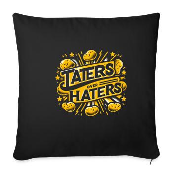 taters sur haters 11 - Housse de coussin décorative 45 x 45 cm - noir - Devant