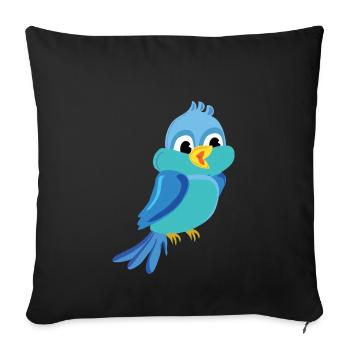 vogel voegel birds animal tiere parrot papagei9 - Sofakissenbezug 45 x 45 cm - Schwarz - Vorne