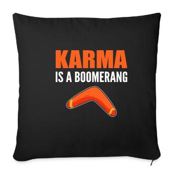 Karma Boomerang Personne Sarcastique Poison - Housse de coussin décorative 45 x 45 cm - noir - Devant