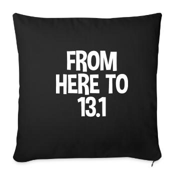 À partir de ici à 13.1 - Housse de coussin décorative 45 x 45 cm - noir - Devant