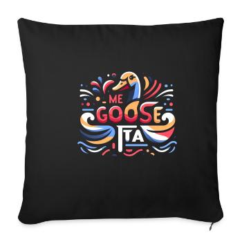 me goose-ta 8 - Sofakissenbezug 45 x 45 cm - Schwarz - Vorne