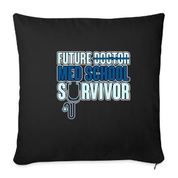 Future Med School Survivor 2 - Sofa pillowcase 17,3'' x 17,3'' (45 x 45 cm) - black - Front