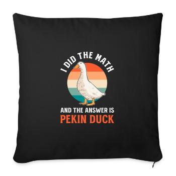 J’ai fait le calcul et la réponse est - Housse de coussin décorative 45 x 45 cm - noir - Devant