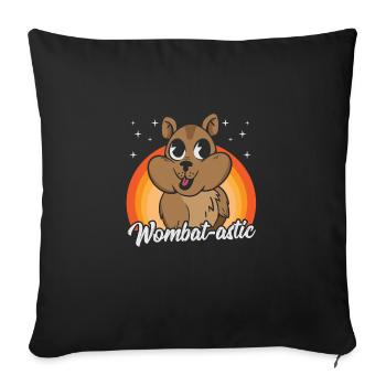 Wombat-astic Wombat-Fanartikel mit australischen - Sofakissenbezug 45 x 45 cm - Schwarz - Vorne
