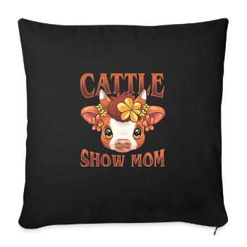 Heifer Farmer Show Kuhschau Mama Vieh - Sofakissenbezug 45 x 45 cm - Schwarz - Vorne