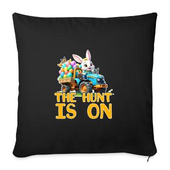La chasse est lancée - Housse de coussin décorative 45 x 45 cm - noir - Devant