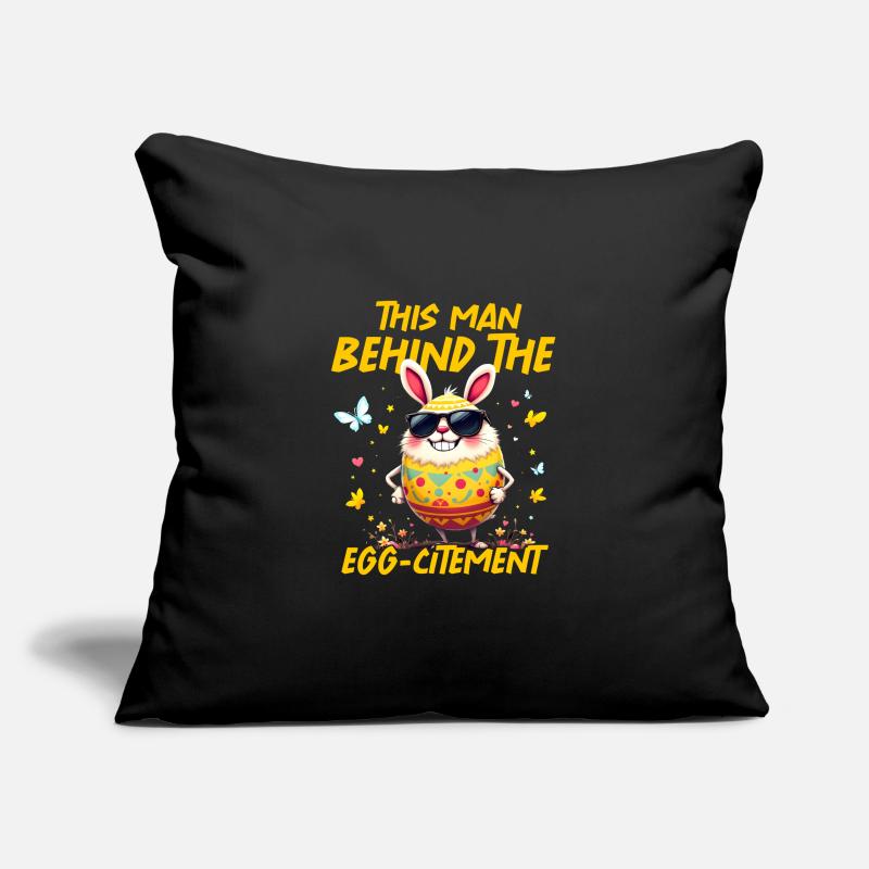This man behind the egg-citement Sofa pillowcase 17,3'' x 17,3'' (45 x 45 cm)