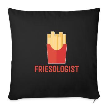 Cadeau gastronomique frison - Housse de coussin décorative 45 x 45 cm - noir - Devant