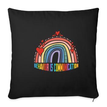 Le comportement est la communication 15 - Housse de coussin décorative 45 x 45 cm - noir - Devant