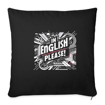 In English Please! 16 - Sofakissenbezug 45 x 45 cm - Schwarz - Vorne