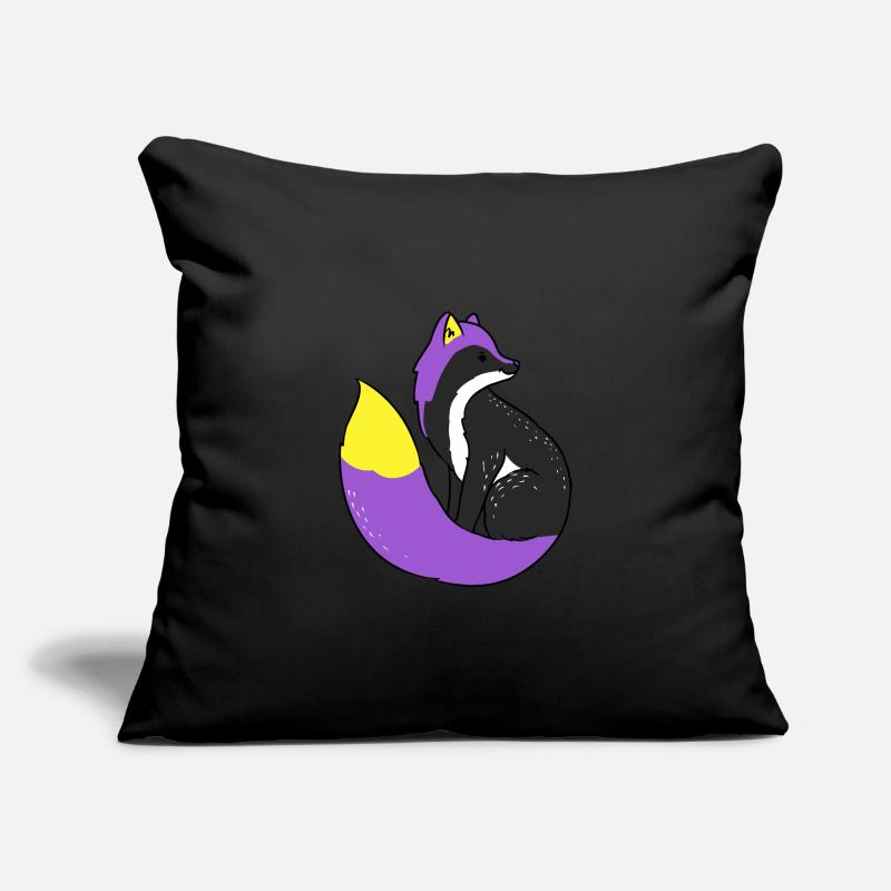 Nonbinary Fox Nonbinary Pride Sofa pillowcase 17,3'' x 17,3'' (45 x 45 cm)