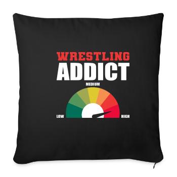 Wrestling Addicted Wrestling Fan Poison - Housse de coussin décorative 45 x 45 cm - noir - Devant