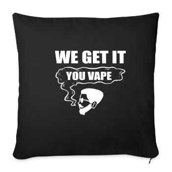 Vous vapotez Heavy Smoker Gift - Housse de coussin décorative 45 x 45 cm - noir - Devant