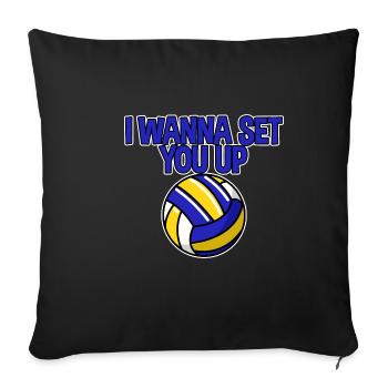 Je veux vous mettre en place 4 - Housse de coussin décorative 45 x 45 cm - noir - Devant