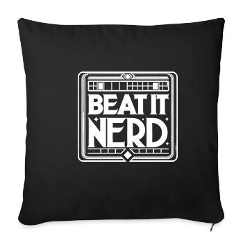 Beat it Nerd 12 - Sofakissenbezug 45 x 45 cm - Schwarz - Vorne