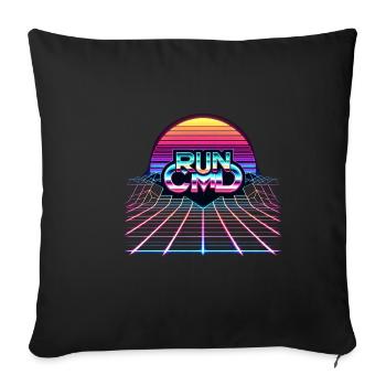 Exécuter Cmd 45 - Housse de coussin décorative 45 x 45 cm - noir - Devant