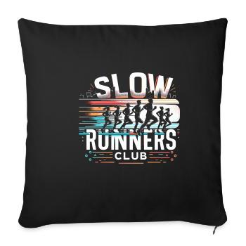 Slow Runners Club 9 - Sofakissenbezug 45 x 45 cm - Schwarz - Vorne