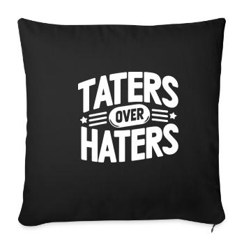 taters sur haters 13 - Housse de coussin décorative 45 x 45 cm - noir - Devant
