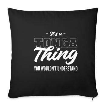 A Tonga Thing Patriotic Person Gift - Sofa pillowcase 17,3'' x 17,3'' (45 x 45 cm) - black - Front