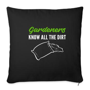 Know all dirt gardener poison - Sofa pillowcase 17,3'' x 17,3'' (45 x 45 cm) - black - Front