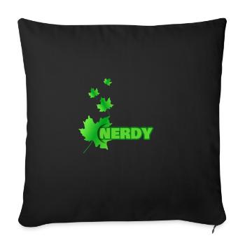 Nerd - Housse de coussin décorative 45 x 45 cm - noir - Devant