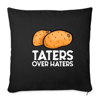 Taters sur Haters 7 - Housse de coussin décorative 45 x 45 cm - noir - Devant
