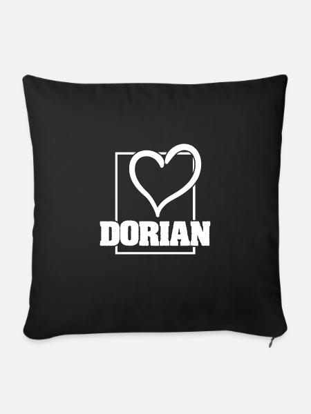 Frau Dorian - Sofakissenbezug 45 x 45 cm - Schwarz