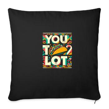 vous tacos lot 5 - Housse de coussin décorative 45 x 45 cm - noir - Devant