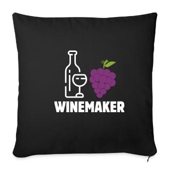 Vignerons Vignobles alcoolisés Profession Pacemaker Winer - Housse de coussin décorative 45 x 45 cm - noir - Devant