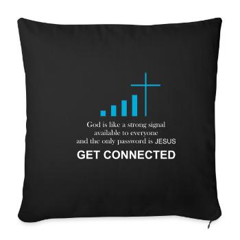 | Catholic priest Funny gift | - Sofa pillowcase 17,3'' x 17,3'' (45 x 45 cm) - black - Front