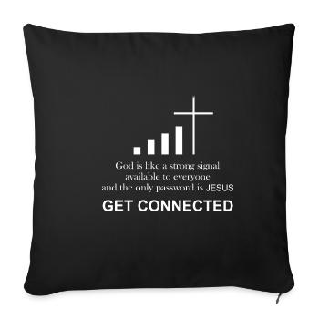Prêtre catholique | Drôle de cadeau | - Housse de coussin décorative 45 x 45 cm - noir - Devant