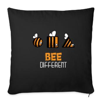 Bee Differents Différents et uniques - Housse de coussin décorative 45 x 45 cm - noir - Devant