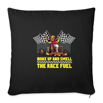 Racing Fuel Professional Racing Driver Cadeau - Housse de coussin décorative 45 x 45 cm - noir - Devant